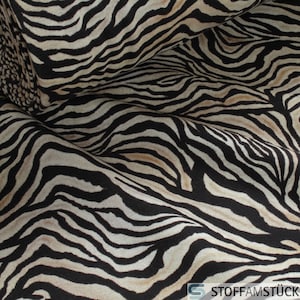 Fabric Cotton Polyester Elastane Alps Sweat Jersey Tiger fluffy soft