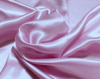 Fabric polyester satin pink opaque light bright flat