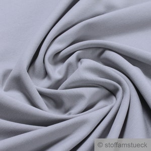 0.5 metre Fabric cotton elastane french terry light grey summer sweat Jersey