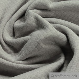 Fabric Cotton Sweat Jersey Quilt Grey Rhomb Double Face Sweat Shirt