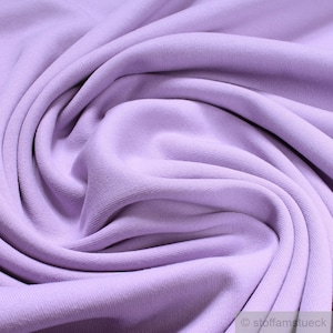 Fabric pure cotton interlock jersey lilac t-shirt soft stretchy