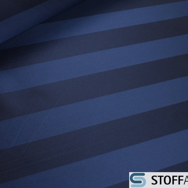 Stoff Polyester Taft Blockstreifen dunkelblau marine breit JAB Anstoetz 9-7688-052 changierend