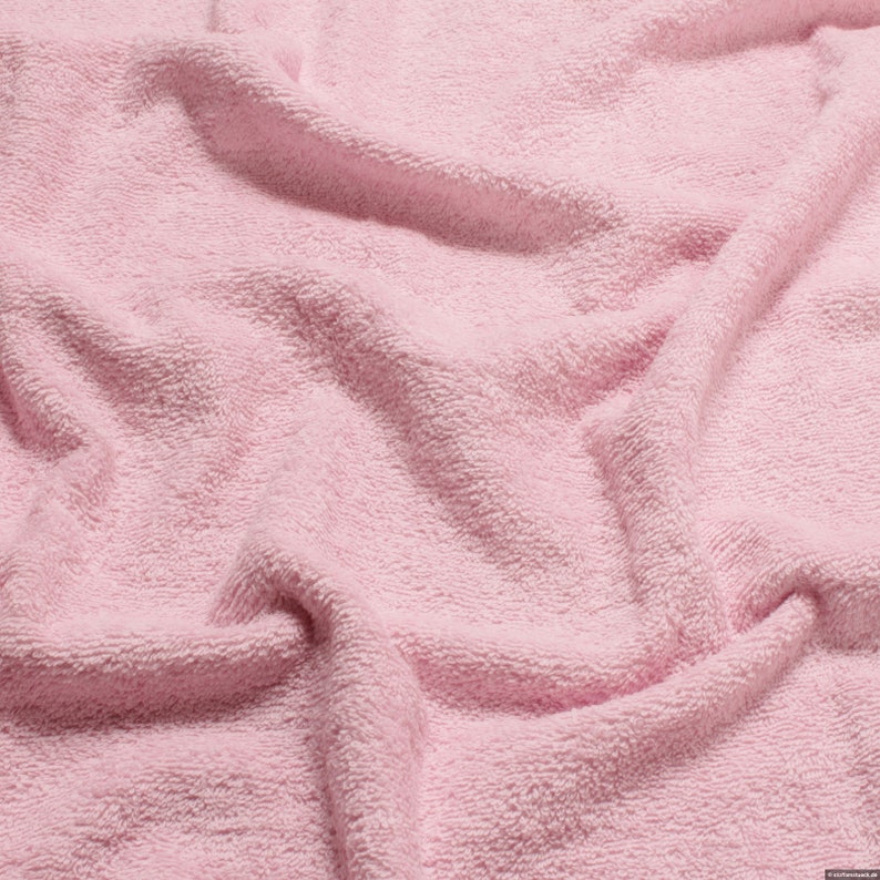 Fabric Pure Cotton Terry Cloth Pink Towelling Toweling Etsy Canada
