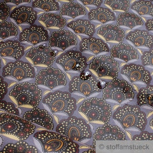 Fabric cotton acrylic taupe fan coated water repellent
