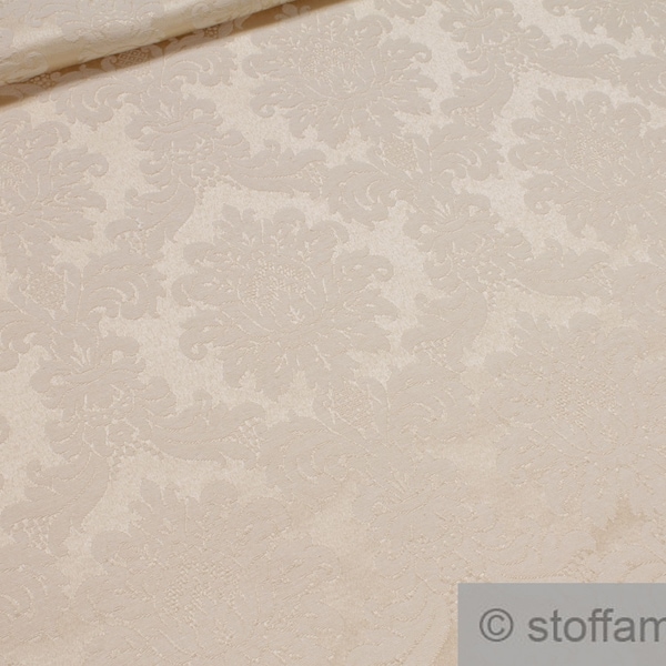 Fabric cotton polyester jacquard champagne ornament tone on tone 280 cm wide