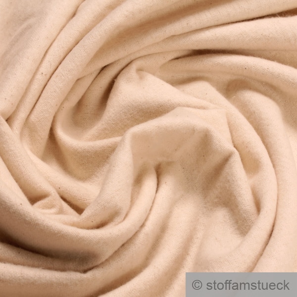 Stoff Baumwolle Flanell natur 150 cm angeraut einfärbbar ready to dye
