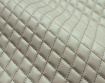 Fabric Imitation leather Quilted beige Matelasse laminated