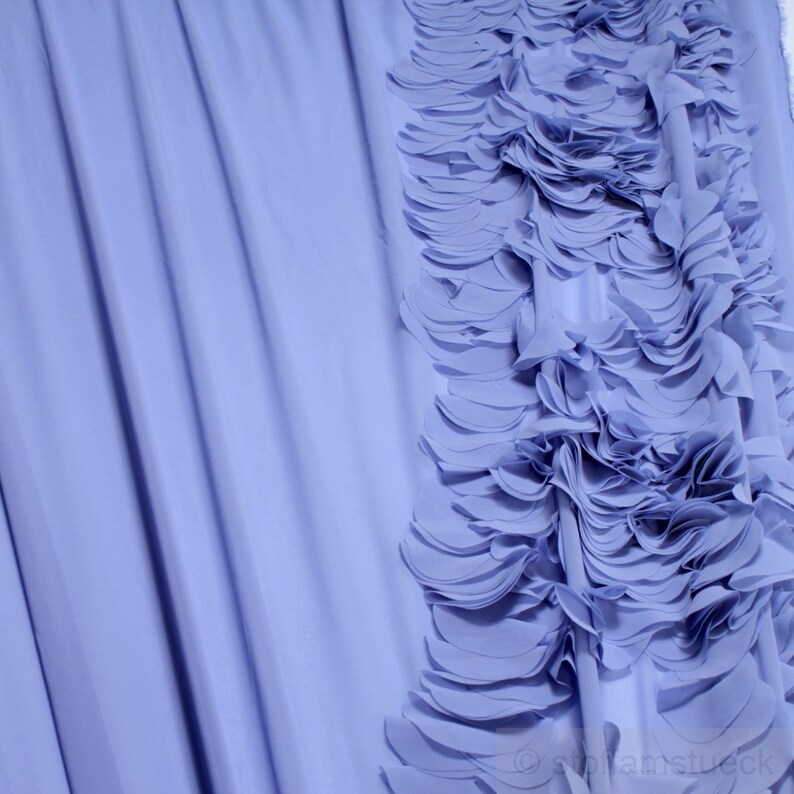 Fabric Polyester Chiffon Sky Blue Valance Light Transparency Etsy