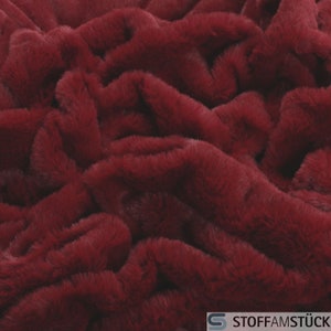 Fabric polyester fur cherry red 0.5 cm pile fake fur faux fur soft