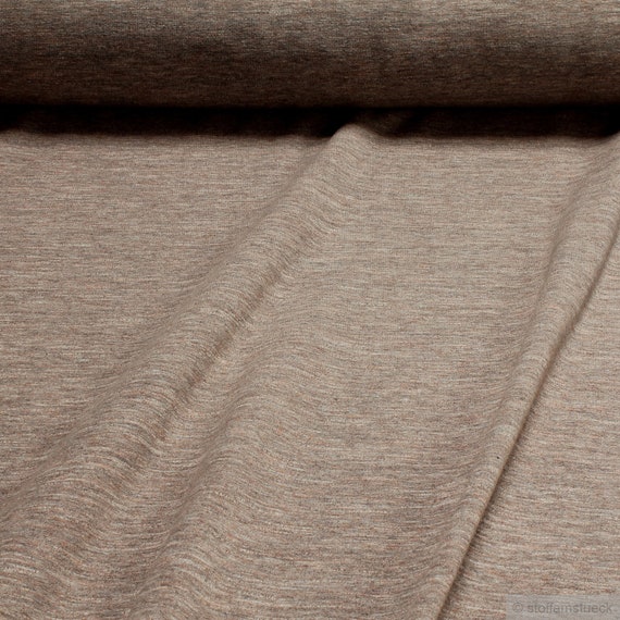 Fabric cotton polyester elastane single jersey pastel turquoise mottled roughened winter-sweat