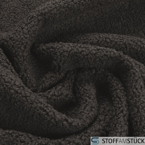 Fabric polyester teddy fur anthracite teddy plush 100.000 martindale upholstery
