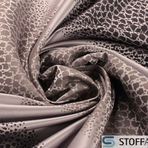 Fabric Duchess Silk Satin Block Stripes Lilac Leopard Firm Soft JAB Anstoetz