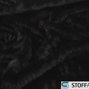 Fabric Polyester Fur Black 3 cm Pile fake fur faux fur soft