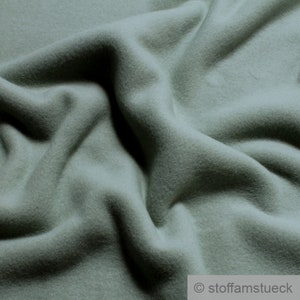 Fabric bio pure cotton fleece mint green organic cotton
