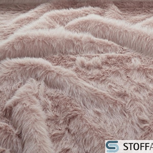 Fabric Polyester Fur Rose 3 cm Pile fake fur faux fur soft pink