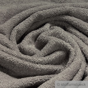 Fabric pure cotton terry cloth grey towelling toweling
