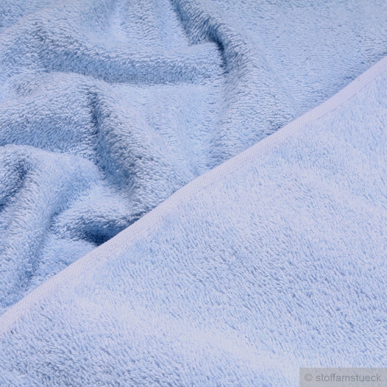 Fabric Pure Cotton Terry Cloth Light Blue Towelling Toweling Etsy UK