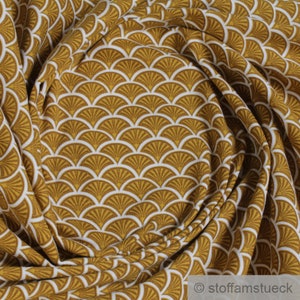 Fabric single jersey cotton elastane weave ochre white