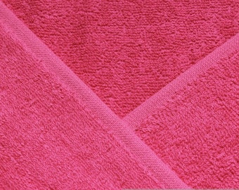 Baumwoll-Frotté Stoff Pink, 1 M X 1,52 M – Beidseitiger Flor, Weich, Öko-Tex Zertifiziert, Für Bademäntel & Mehr