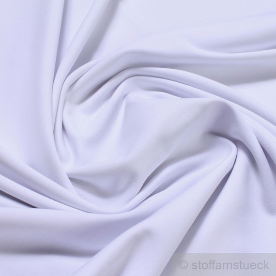 Fabric cotton elastane single jersey white T-Shirt soft elastic