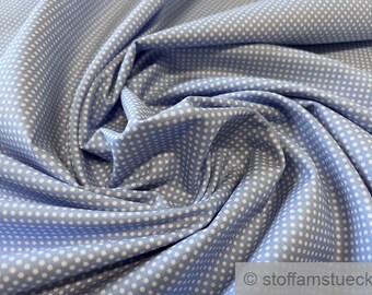 Fabric pure cotton very little dots light blue white cotton fabric