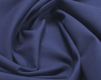 Fabric pure cotton rib marine excess width 280 cm wide dark blue
