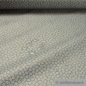 Fabric cotton acrylic mille fleurs jeans blue yellow coated water repellent flowers