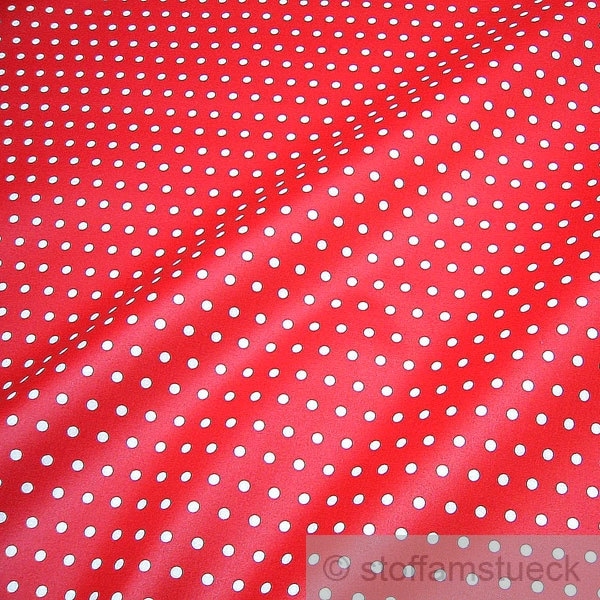 Fabric cotton acryl little dots red white coated water-repellent rain jacket