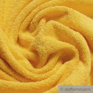 Fabric pure cotton terry cloth yelllow towelling toweling