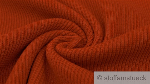 Stretch Cotton Rib Jersey - European Import - Oeko-Tex® - Brick Stretch Cotton Rib Jersey - European Import - Oeko-Tex® - Brick