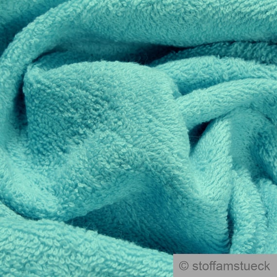 Fabric pure cotton terry cloth aqua towelling toweling