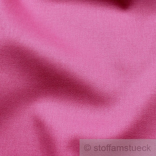 Fabric cotton elastane satin hot pink noble Etsy