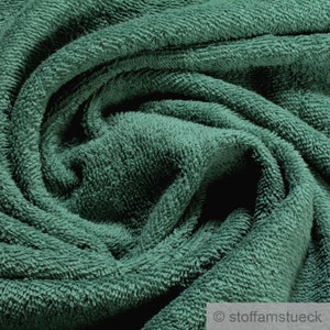 Fabric pure cotton terry cloth mint towelling toweling jade