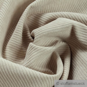 Fabric Polyester Upholstery Cord ecru Upholstery fabric lightfast hard-wearing light beige