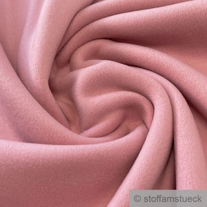 Fabric bio pure cotton fleece pink organic cotton