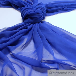 Fabric polyester chiffon china blue transparency light soft falling