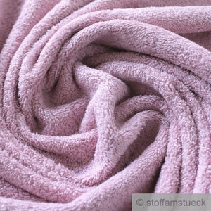 Fabric organic cotton terry cloth pink double face cotton fabric thick heavy