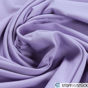 Fabric cotton elastan single jersey lilac T-Shirt soft elastic