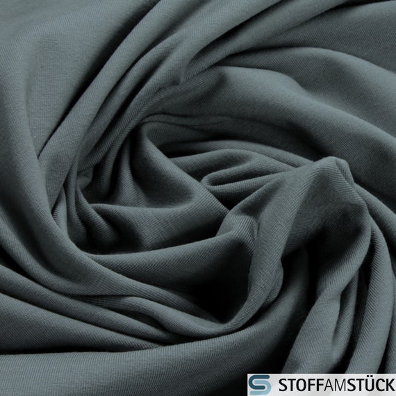 Fabric Cotton Elastan Single Jersey Anthracite T-shirt Soft