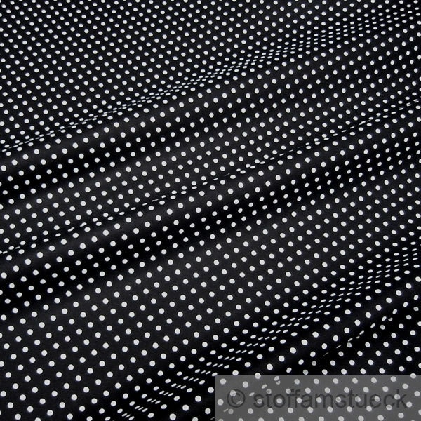 Stoff Baumwolle Punkte ganz klein schwarz weiß Tupfen Baumwollstoff