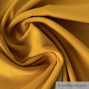 Ochre Yellow Cuff Fabric, Mustard Jersey Ribbing Fabric 