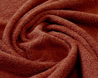 Fabric organic cotton terry cloth cinnamon double face cotton fabric thick heavy