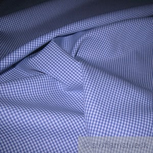 Fabric cotton little gingham blue white 1.5 mm