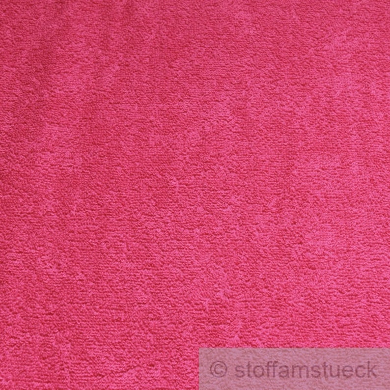 Fabric pure cotton terry cloth hot pink towelling toweling fuchsia image 5