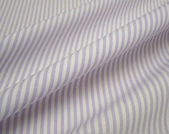 Fabric pure cotton roman stripe lilac white 2.5 mm Swafing Caravelle