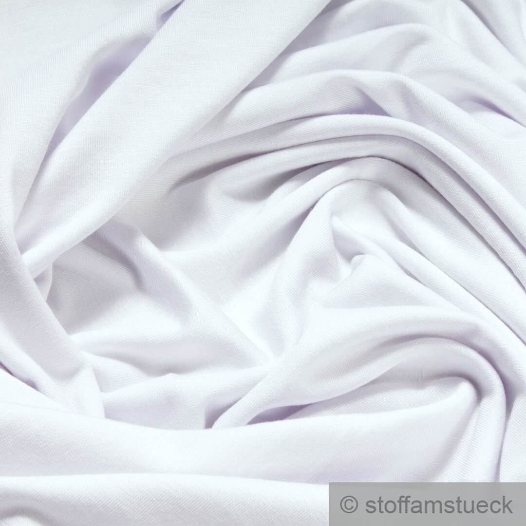 Tejido bambú elastano rizo francés jersey blanco transpirable - Etsy España