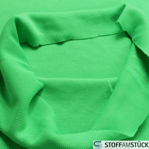 0.5 metre cotton elastane rib cuff neon green 35 cm wide