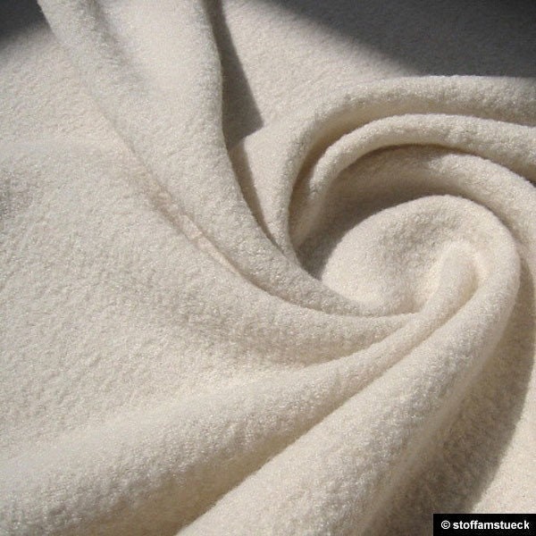 Tissu laine vierge tricotée laine pure laine blanche Walk Walkloden Wirkloden