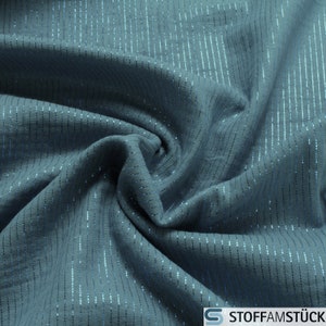 Fabric Cotton Muslin Jeans Blue Stripes Glitter Double Gauze Gauze