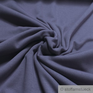 0.5 metre Fabric Cotton Polyester Elastane Alps Sweat Jersey purple fluffy soft meadow violet
